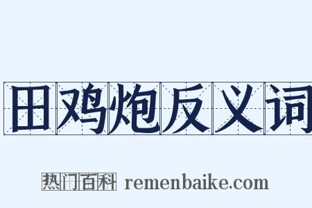 田鸡炮反义词是什么意思的图片